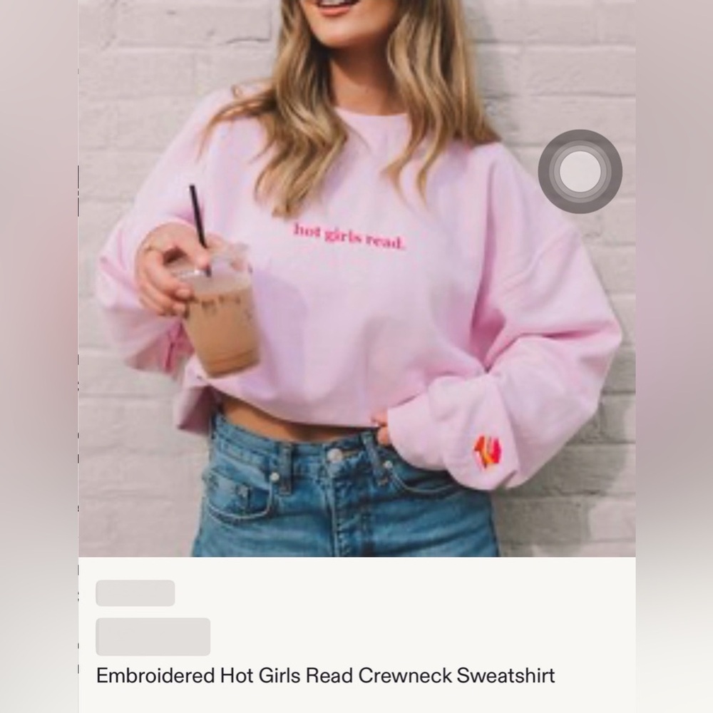 Books With Josie Hot Girls Read Embroidered Sweatshirt | L